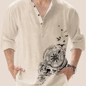 deelmo-mens-cotton-blend-mandarin-collar-self-one-design-full-sleeve-casual-short-regular-fit-kurta